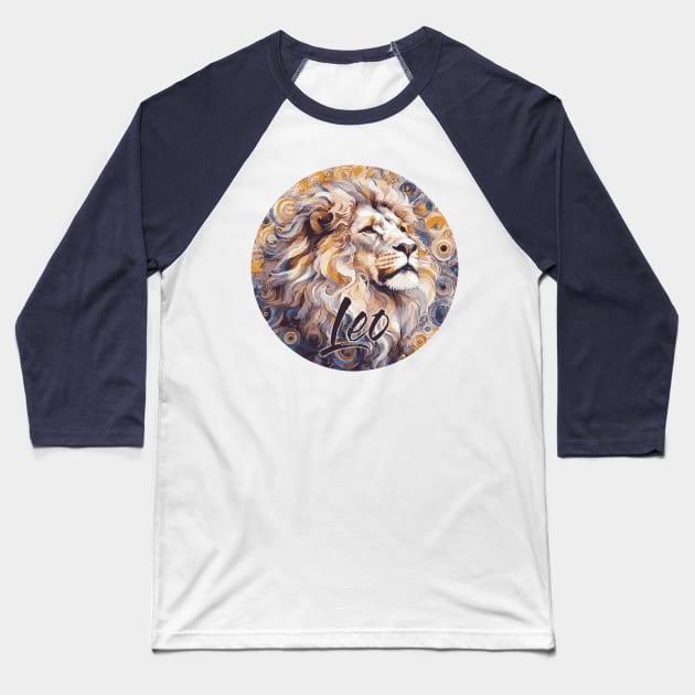 Leo Zodiac Star Sign Baseball T-Shirt by Heartsake